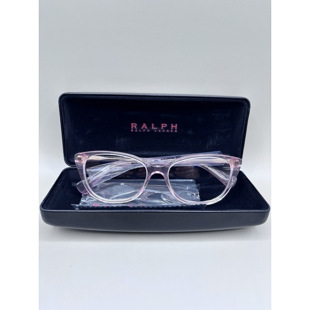Ralph Lauren RA7189U Clear Pink Cat Eye Women Glasses Frame & Case New